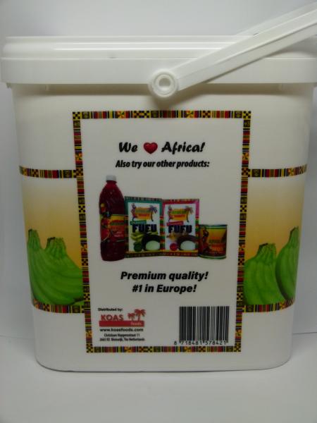 African Beauty Plantain Fufu, Eimer mit 4kg Nettogewicht